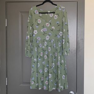 Old Navy Green Floral Dress - Size XL